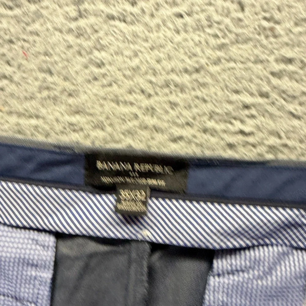 Banana Republic Pant Men 35x32 Gray Cotton Dress Straight Slacks Business Career